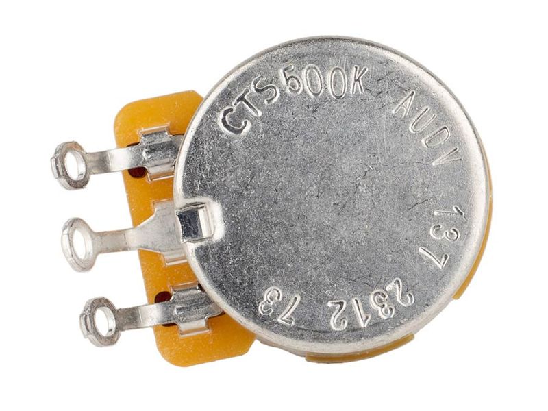 CTS USA 500K vintage taper potentiometer, standard length bushing .375