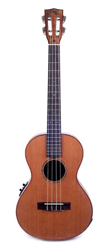 Mahalo Master Series, all solid baritone ukulele, with MEQ2 9v preamp, natural, with bag