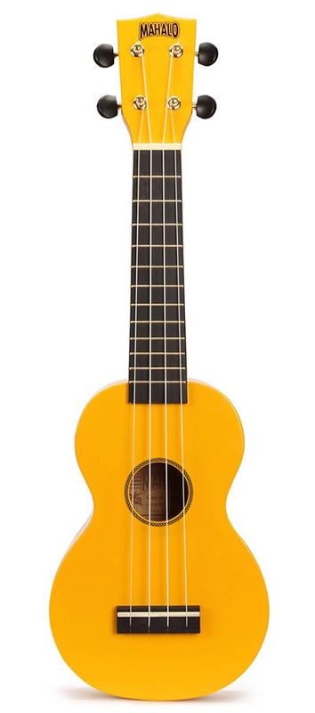 Mahalo Rainbow Series, soprano ukulele, yellow, with bag
