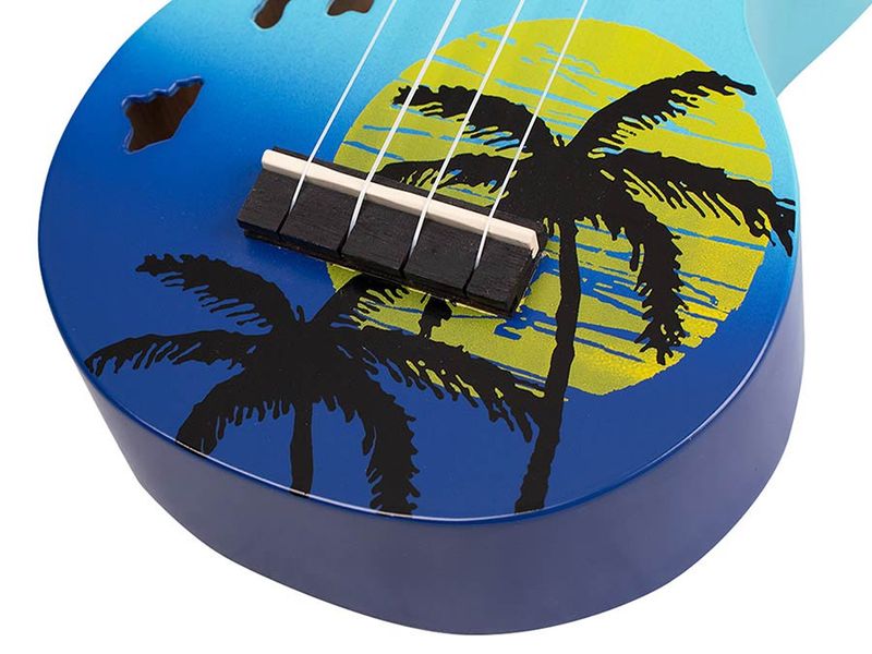Mahalo Designer Series, soprano ukulele HAWAII, blue burst, with bag