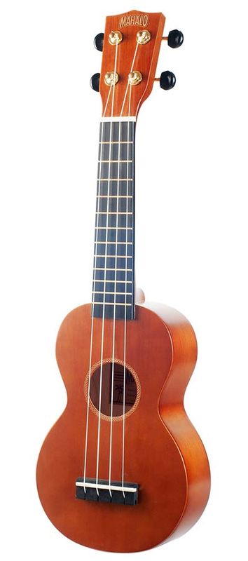 Mahalo Rainbow Series, soprano ukulele, transparent brown, with bag