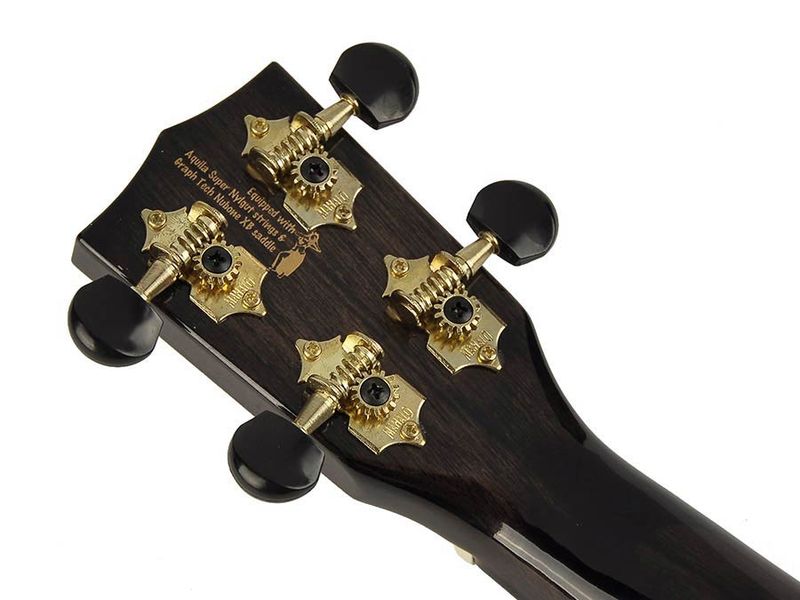 Mahalo Hano Series, concert ukulele, wide-neck, transparent black, with bag