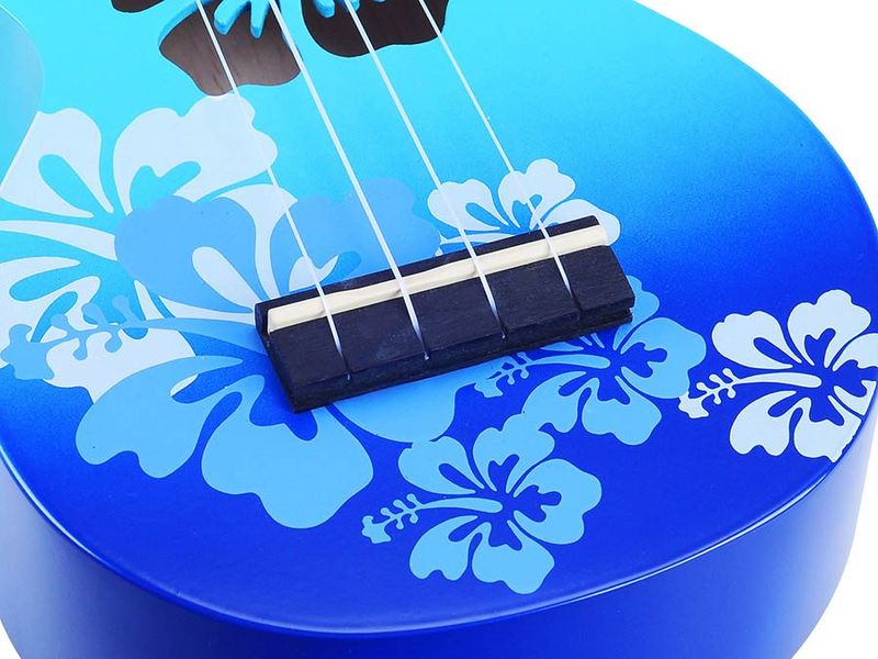 Mahalo Designer Series, soprano ukulele HIBISCUS, blue burst, with bag