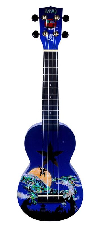 Mahalo Art Series, soprano ukulele NINJA, with bag
