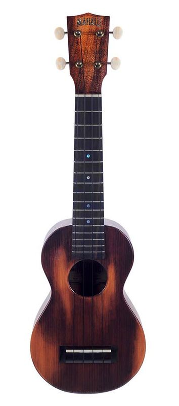 Mahalo Historic Series, all solid soprano ukulele, historic brown, with heavy duty bag