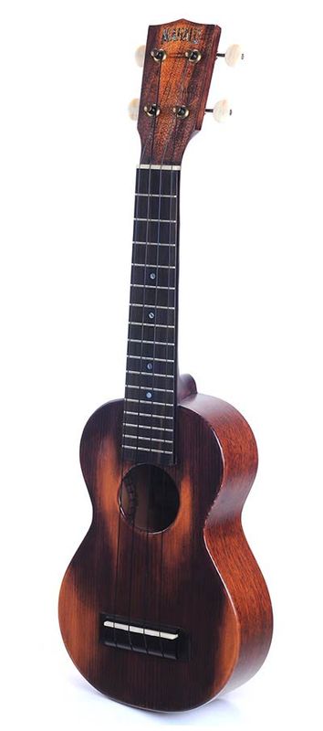 Mahalo Historic Series, all solid soprano ukulele, historic brown, with heavy duty bag