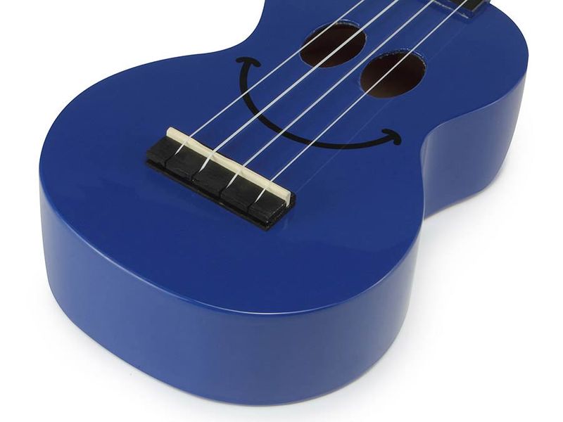 Mahalo Smiley Series, soprano ukulele, blue, with bag
