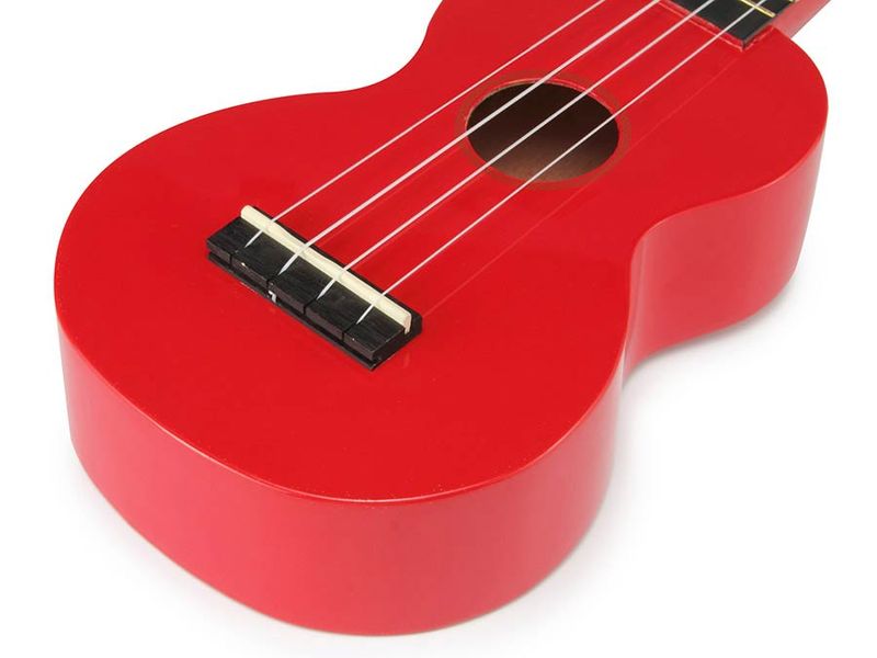 Mahalo Rainbow Series, soprano ukulele, red, with bag