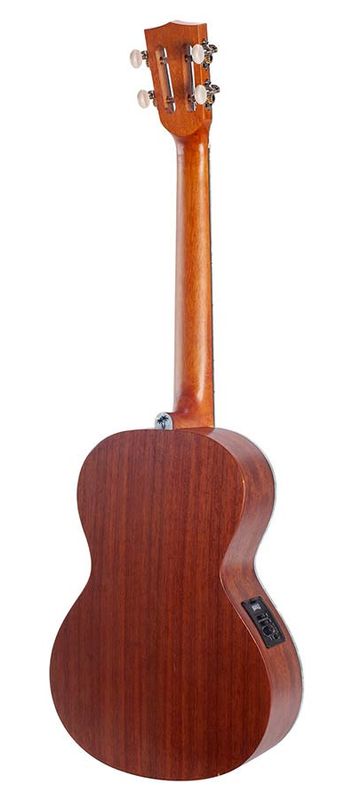 Mahalo Pearl Series, solid top baritone ukulele, with MEQ2 9v preamp, black, with bag
