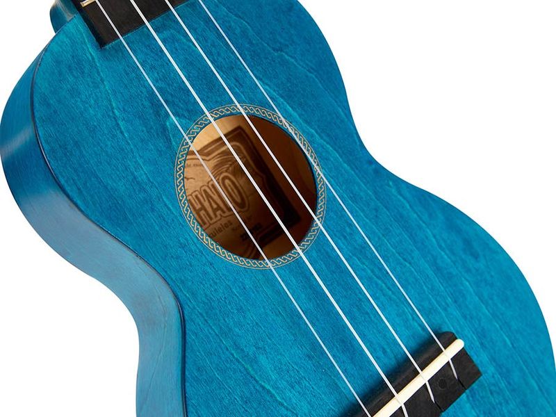 Mahalo Slimline Series, soprano ukulele, transparent blue, with bag