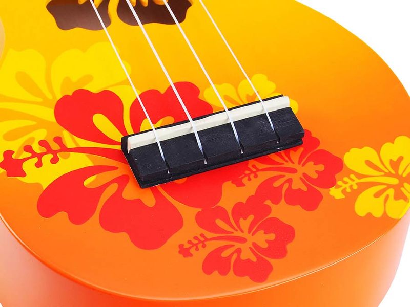 Mahalo Designer Series, soprano ukulele HIBISCUS, orange burst, with bag