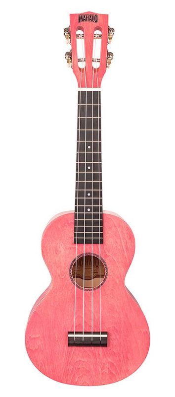 Mahalo Island Series, concert ukulele, coral pink, with bag