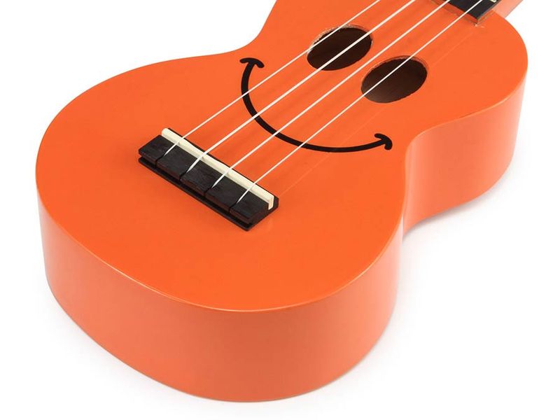 Mahalo Smiley Series, soprano ukulele, orange, with bag