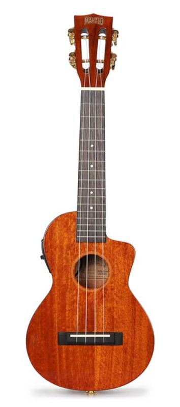 Mahalo Java Series, concert ukulele, cutaway, 1V+1T (B-Band), vintage natural, with padded bag & strap