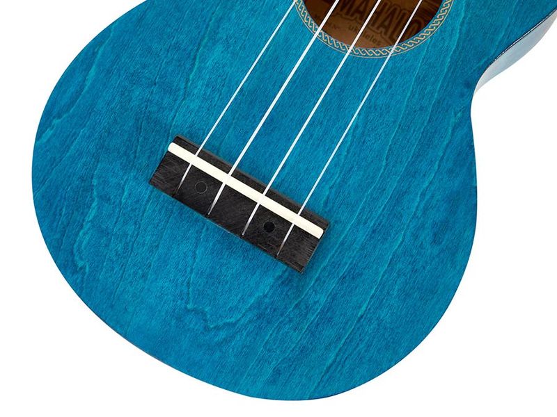 Mahalo Slimline Series, soprano ukulele, transparent blue, with bag