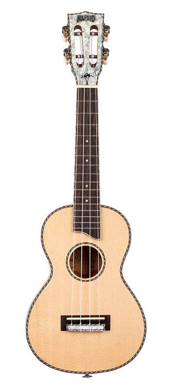 Mahalo Pearl Series, solid top concert ukulele, natural, with bag