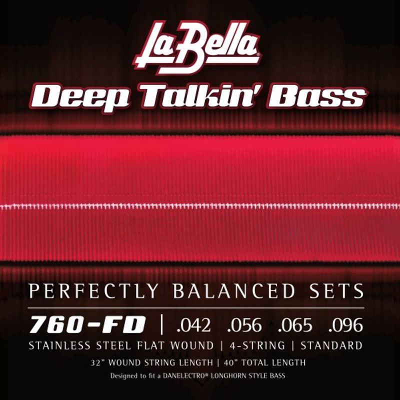 La Bella 760-FD Deep Talkin' Bass, Dan Electro Stainless Steel Flat Wound