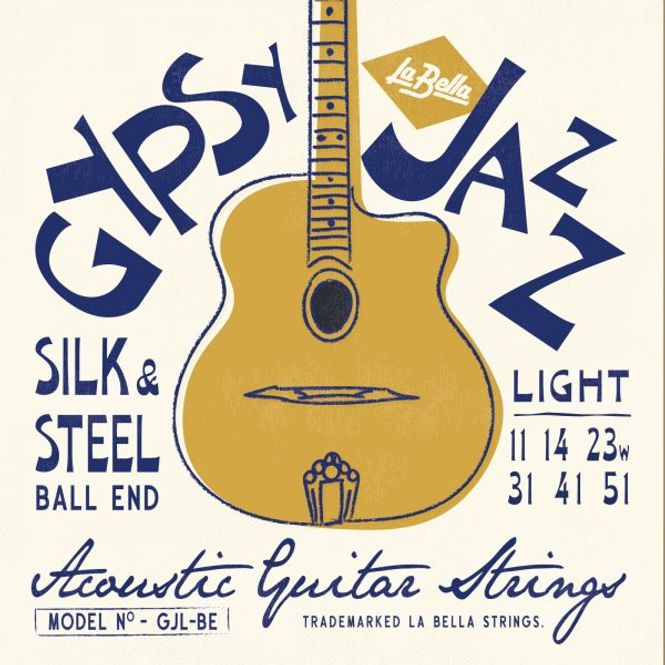 Hovedbilde La Bella GJM-BE Gypsy Jazz Silk & Steel - Light, ...