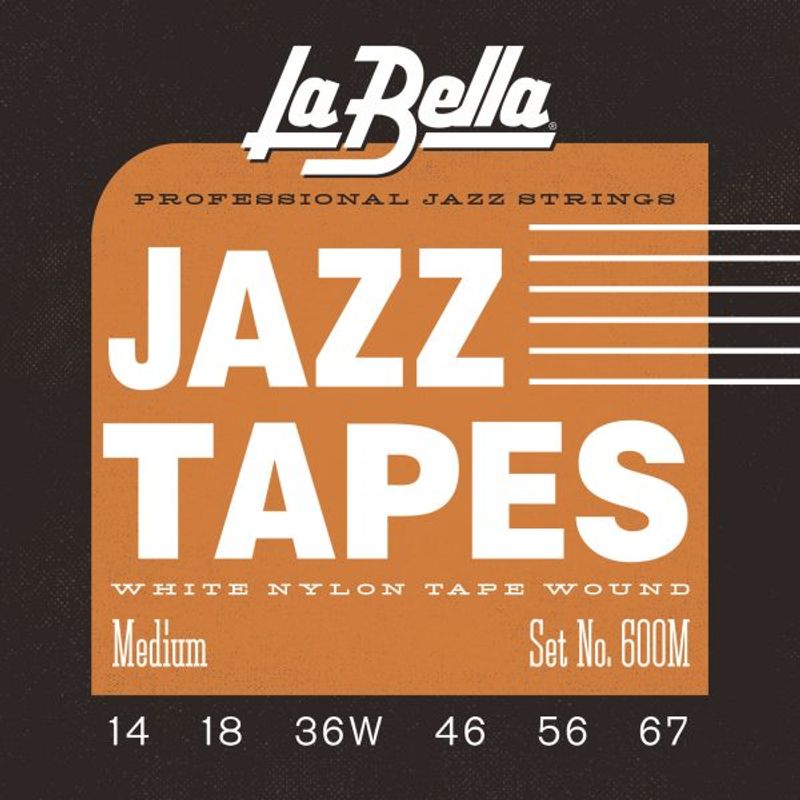 La Bella 600M White Jazz Tapes - Medium 14-67