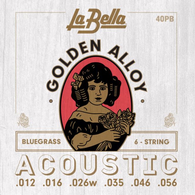 Hovedbilde La Bella 40PB Golden Alloy Acoustic Guitar - ...