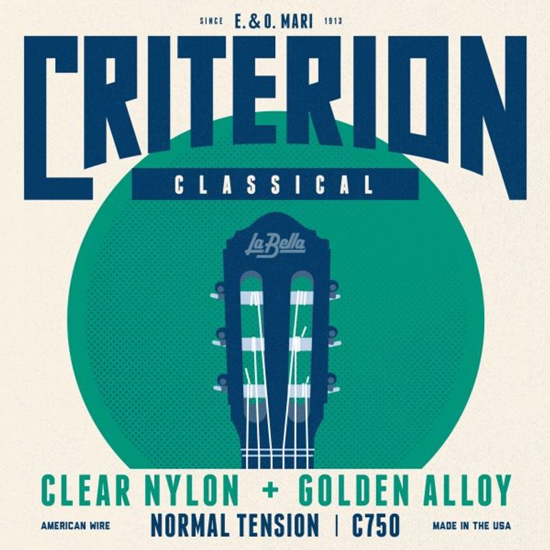 La Bella C750 Criterion Classical, Clear Nylon, Golden Alloy