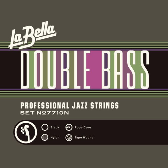 Hovedbilde La Bella 7710N Double Bass, Black Nylon Tape ...