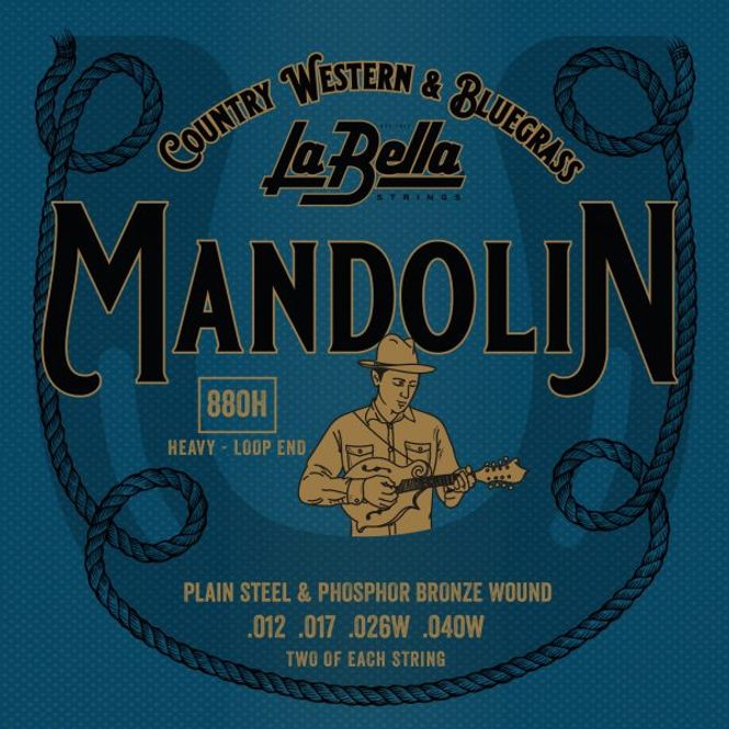 Hovedbilde La Bella 880H Mandolin, Phosphor Bronze - Heavy
