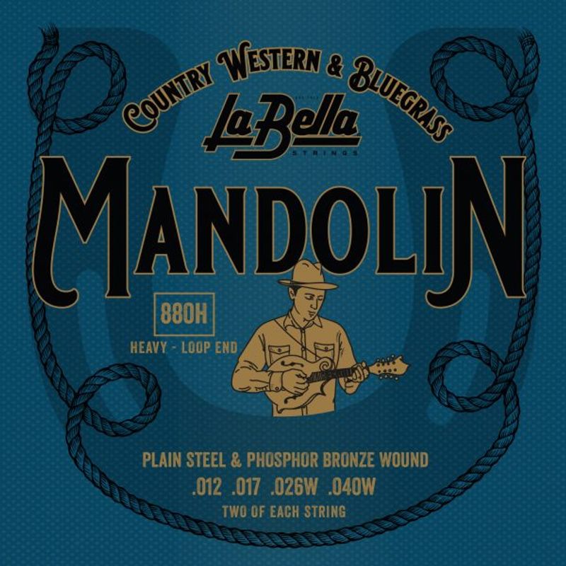 La Bella 880H Mandolin, Phosphor Bronze - Heavy