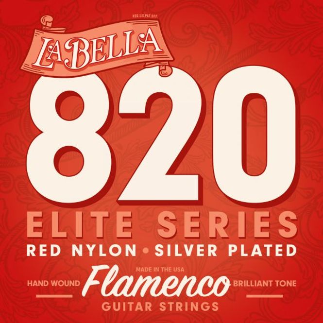Hovedbilde La Bella 820 Elite - Flamenco, Red Nylon