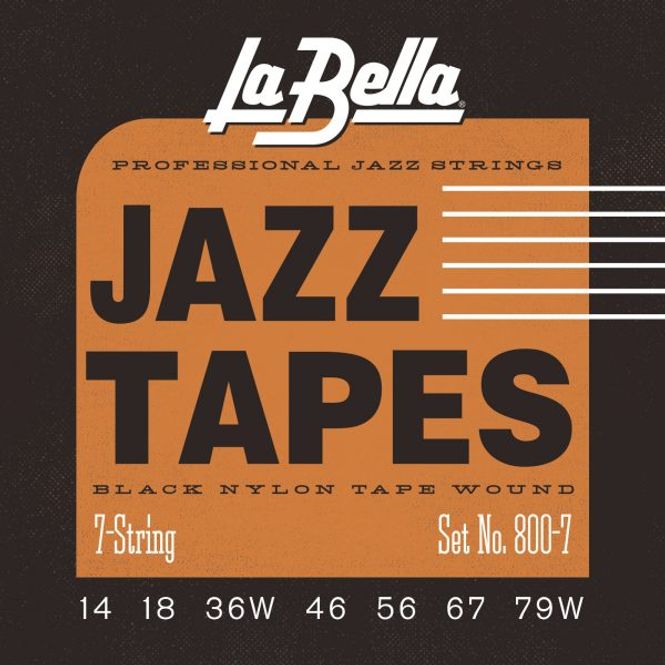 Hovedbilde La Bella 800-7 7-String Black Jazz Tapes