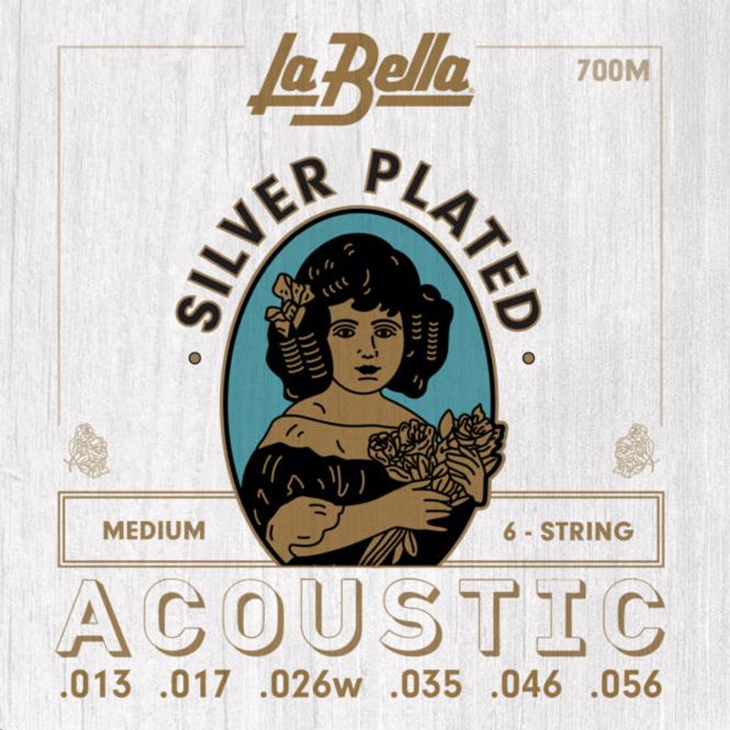 Hovedbilde La Bella 700M Silver-Plated Acoustic Guitar - ...