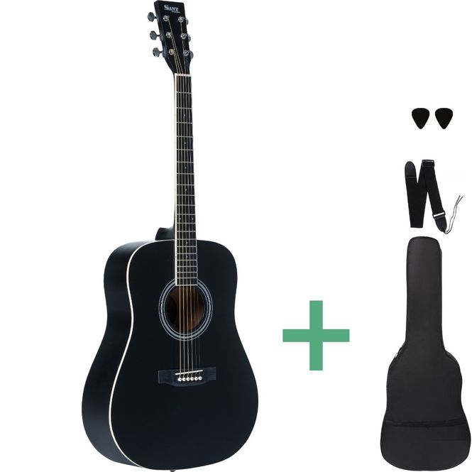 Hovedbilde Sant Guitars AC-84 SBK stålstrengsgitar satin black