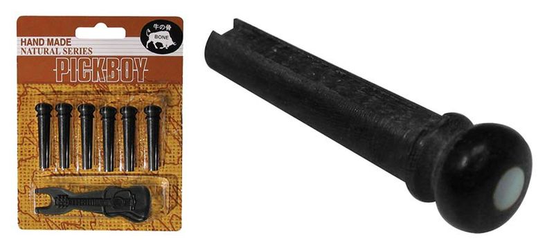 Pickboy BP-150 Bridge Pin Set Ebony (6-p)
