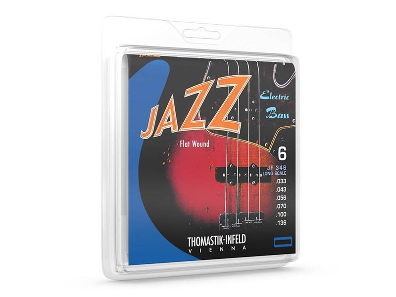 Thomastik THJF-346 Jazz string set 6-string bass, longscale, nickel flatwound, 033-043-056-070-100-136