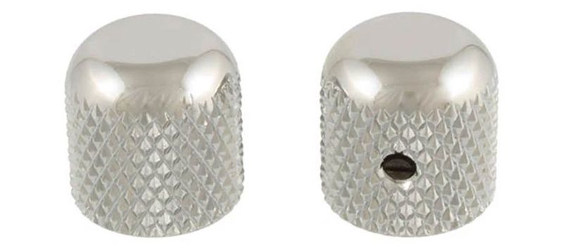 Allparts Dome Knobs Nickel 2-p