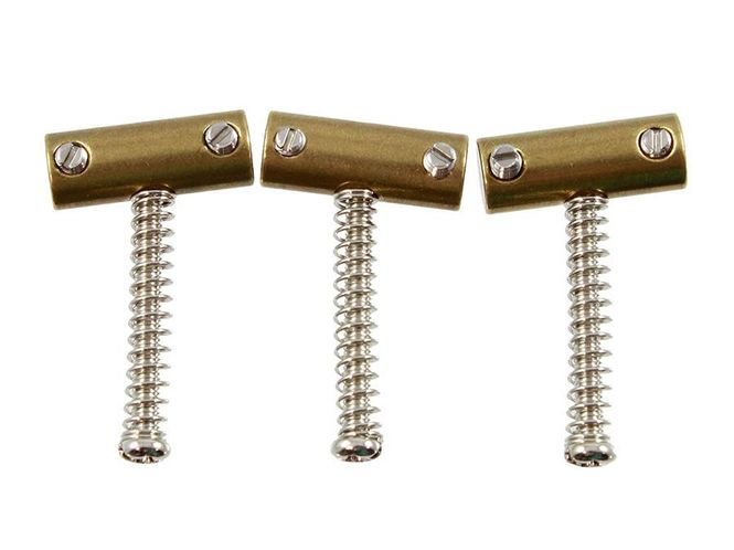 Hovedbilde Allparts Tilted Brass Saddles 3-p