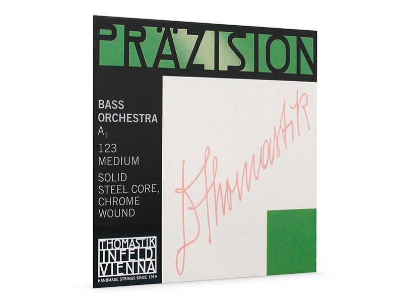 Thomastik TH-123 Präzision double bass string A-3 4/4 (string length 110cm), steel core, chrome
