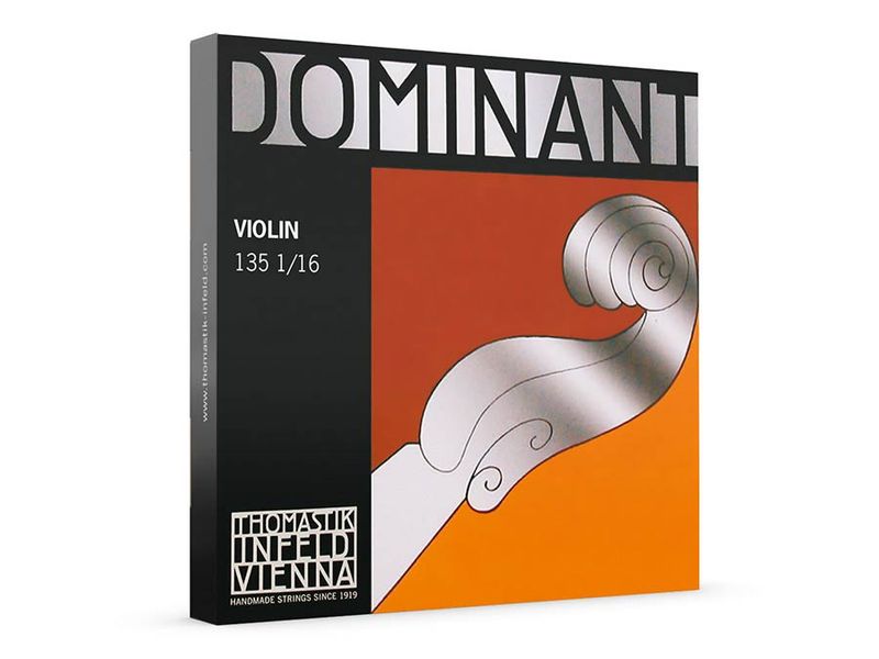 Thomastik TH-135-16 Dominant violin string set 1/16, synthetic core, includes TH-130-16