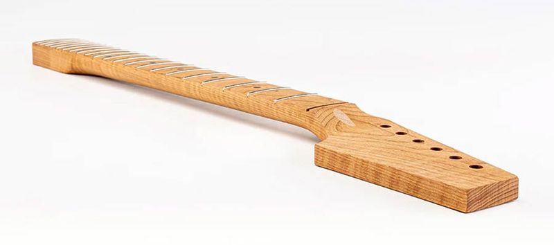 Allparts Select ltd VIN-MOD neck, AAA+ roasted flamed maple, half paddle headstock, unfinished