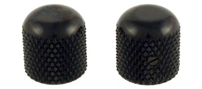 Hovedbilde Allparts Dome Knobs Black 2-p