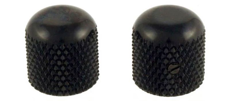 Allparts Dome Knobs Black 2-p