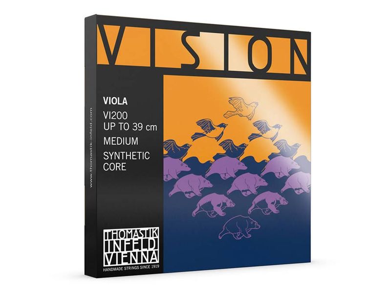 Thomastik VI-200 Vision viola string set (string length 37cm), includes TH-VI-21
