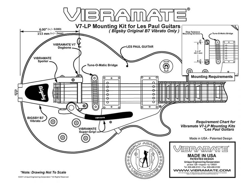 Allparts Vibramate® Bigsby® V7 for Gibson® Les Paul® Nickel