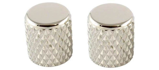 Hovedbilde Allparts Heavy Knurl Barrel Knobs Nickel 2-p