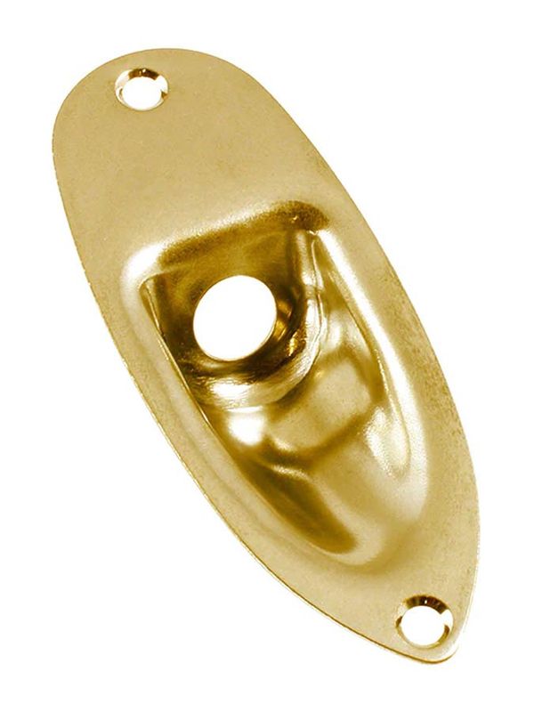 Allparts jackplate for Strat, with mounting screws, gold