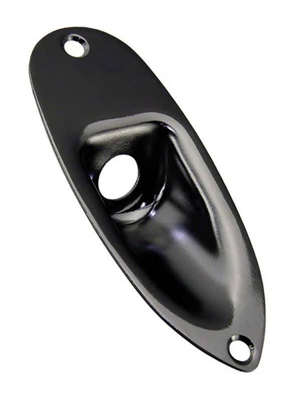 Allparts jackplate for Strat, with mounting screws, black