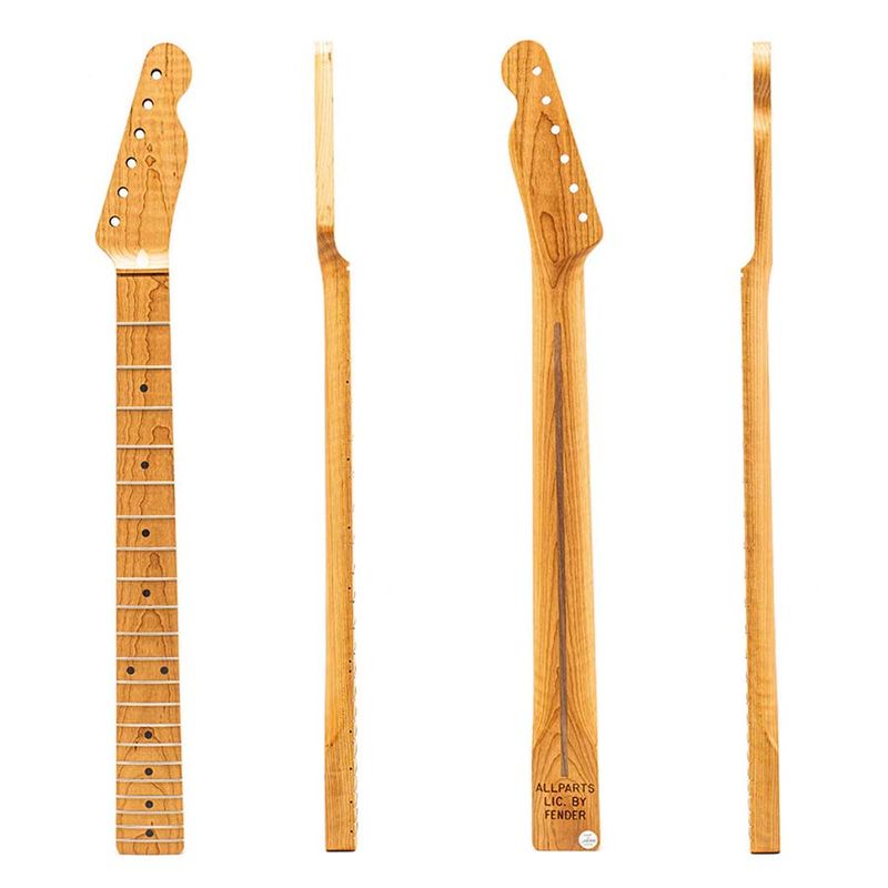 Allparts Select ltd VIN-MOD replacement neck for Telecaster, AAA+ roasted flamed maple, unfinished