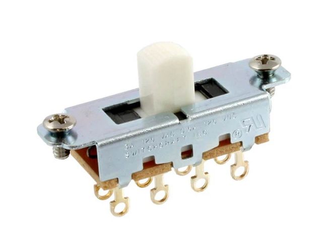 Hovedbilde Allparts Switchcraft On-Off-On Slide Switch White