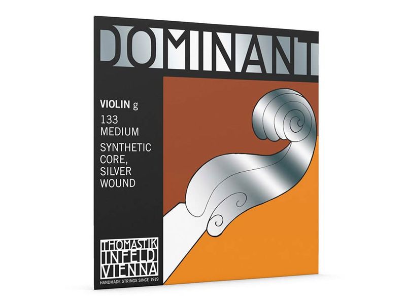 Thomastik TH-133 Dominant violin string G-4 4/4 medium, synthetic core, silver wound