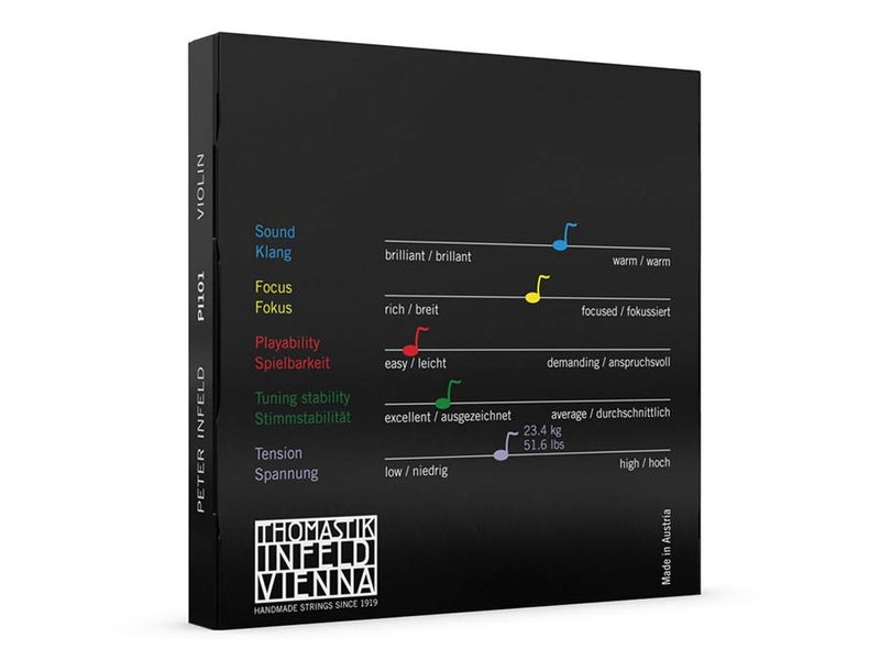 Thomastik THPI-100 Peter Infeld violin string set 4/4, synthetic core, includes THPI-01PT